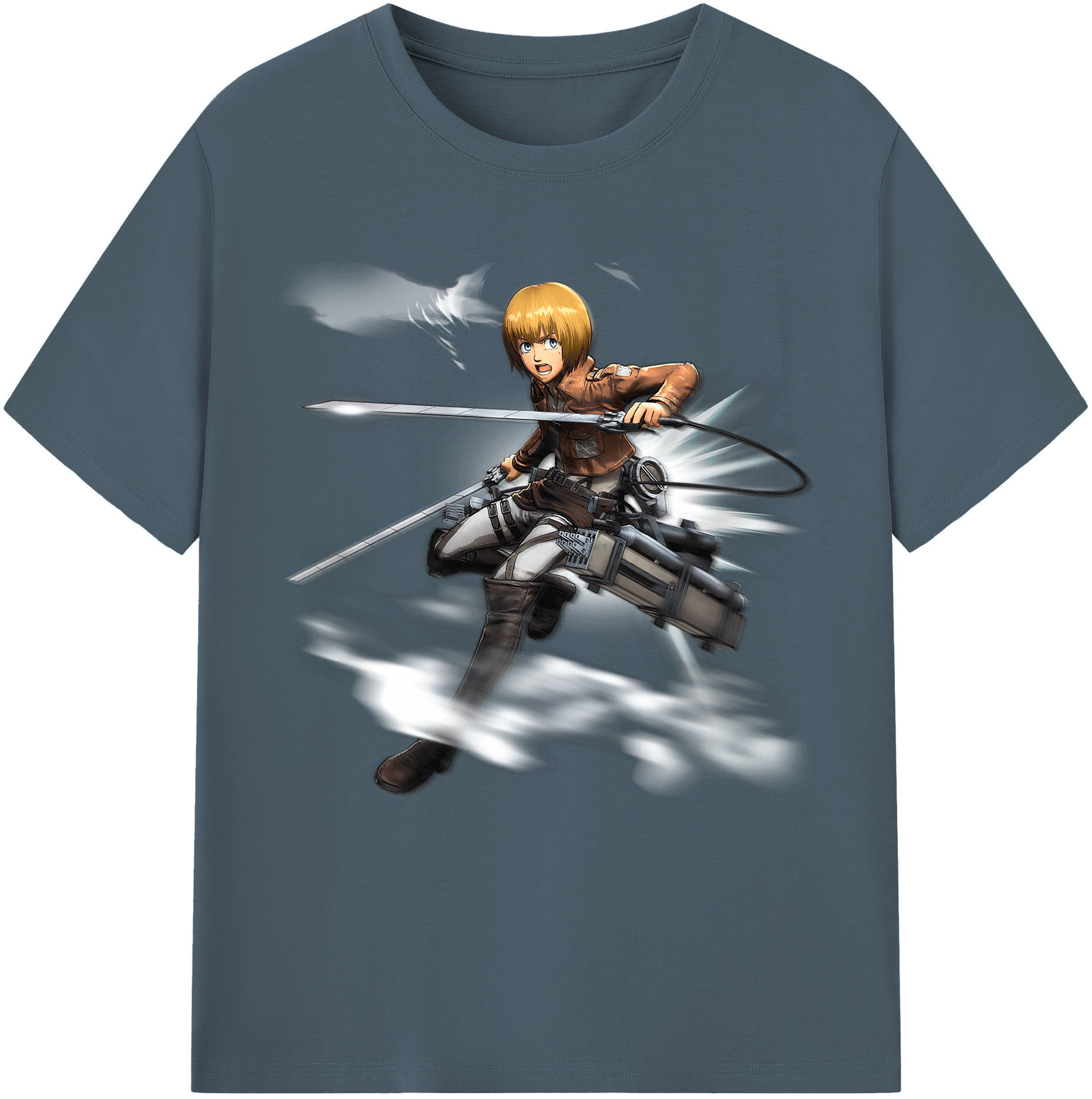 （画像用） 進撃の巨人 アルミン·アルレルト Attack on Titan Armin Arlert 綿100％半袖Tシャツ（フロントプリント）